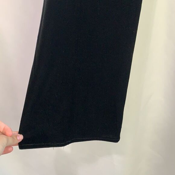 Giorgio Armani black velvet stretch slacks - Picture 4 of 7